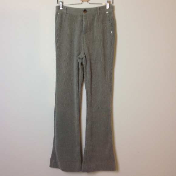 En Saison - Flare High Waist Corduroy Pants - Picture 2 of 4